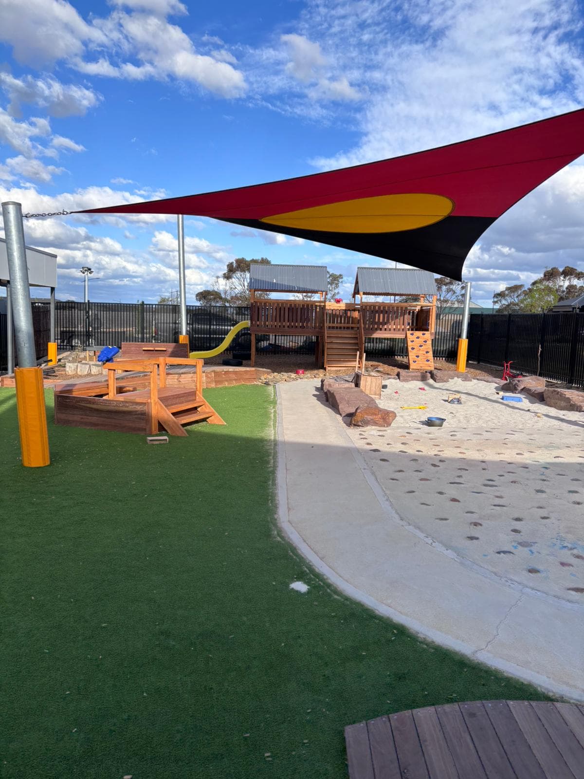 Large outdoor play and landscape construction area